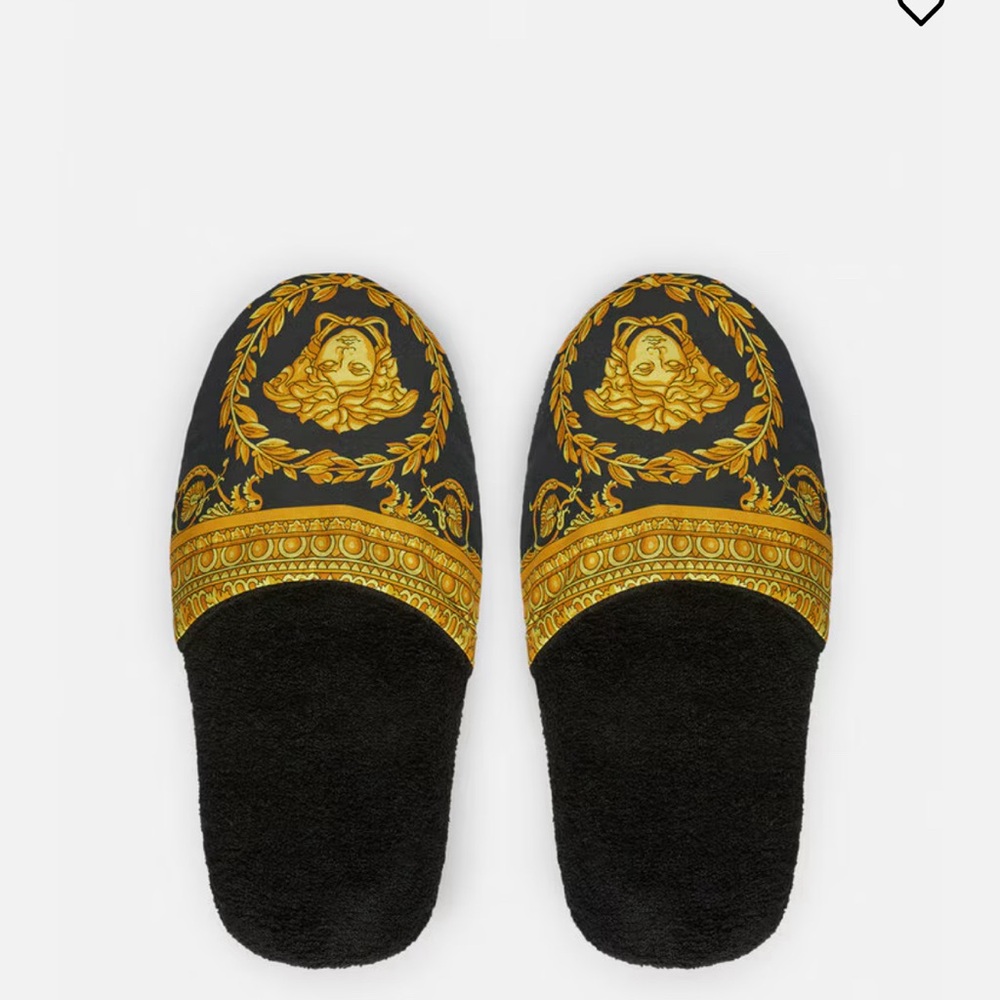 Brand New Versace I ❤️ Baroque Slippers Sz Small